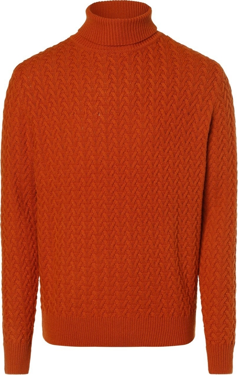 Pomarańczowy sweter Nils Sundström z wełny w stylu casual