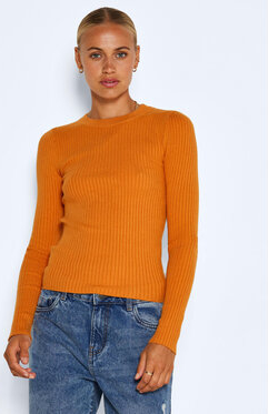 Pomarańczowy sweter Noisy May