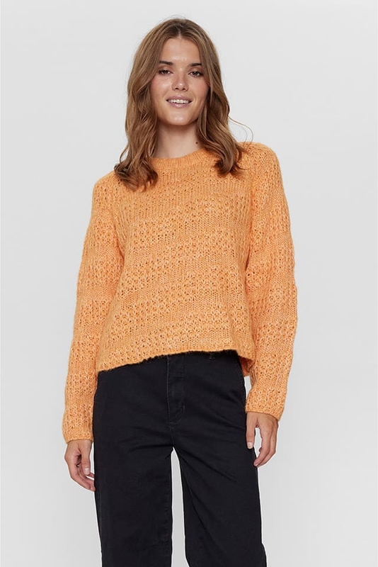 Pomarańczowy sweter Numph