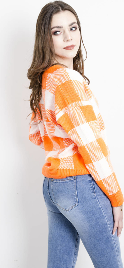 Pomarańczowy sweter Olika w stylu casual