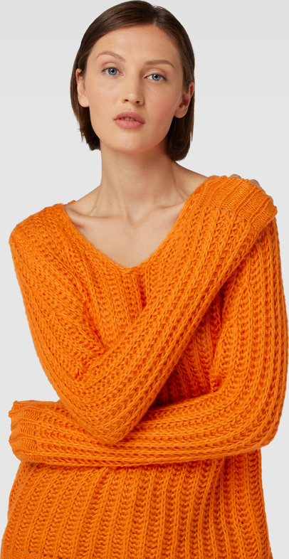 Pomarańczowy sweter Peek&Cloppenburg z wełny