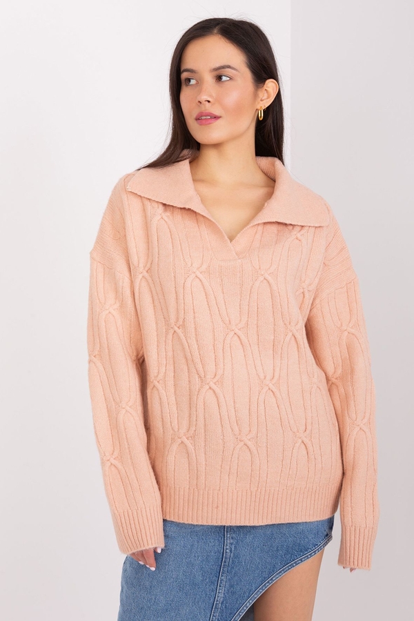 Pomarańczowy sweter Wool Fashion Italia w stylu casual