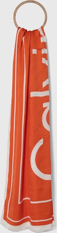 Pomarańczowy szalik Calvin Klein