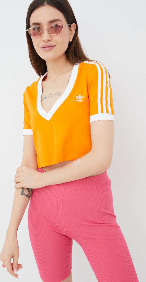 Pomarańczowy t-shirt Adidas Originals