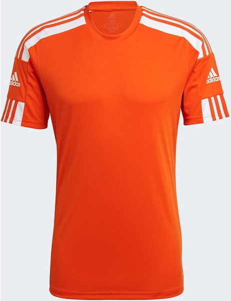 Pomarańczowy t-shirt Adidas w sportowym stylu z dżerseju