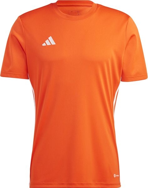 Pomarańczowy t-shirt Adidas z krótkim rękawem w sportowym stylu