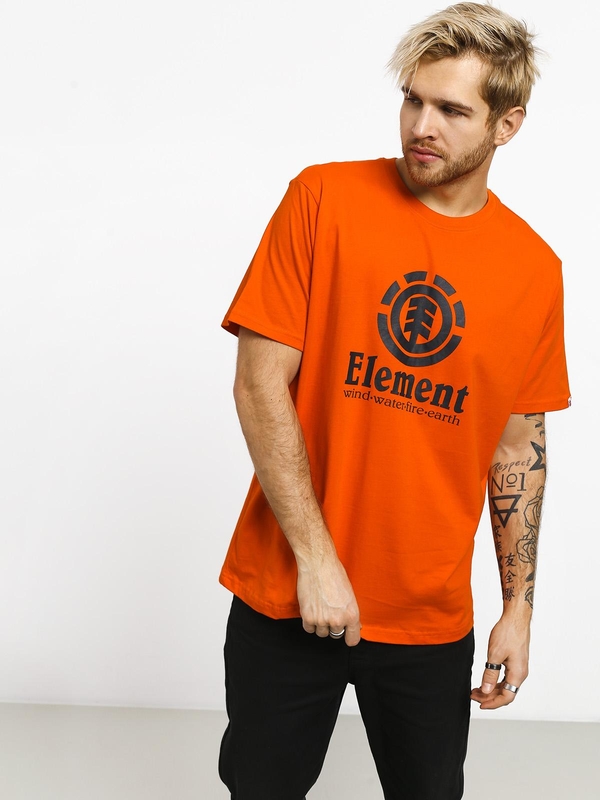 Pomarańczowy t-shirt Element z bawełny