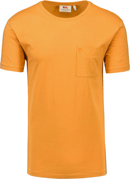 Pomarańczowy t-shirt Fjällräven w stylu casual z krótkim rękawem