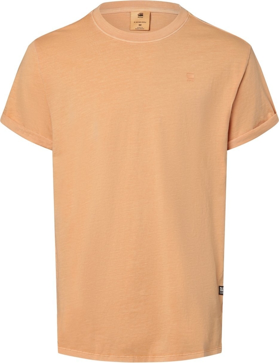 Pomarańczowy t-shirt G-Star Raw z bawełny w stylu casual z krótkim rękawem