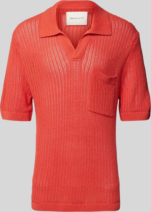 Pomarańczowy t-shirt Gant w stylu casual z krótkim rękawem
