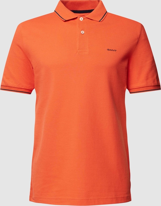 Pomarańczowy t-shirt Gant z bawełny w stylu casual