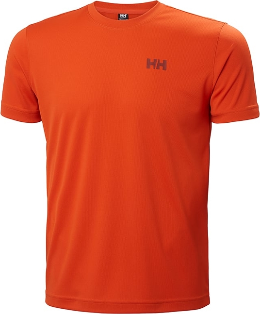 Pomarańczowy t-shirt Helly Hansen z krótkim rękawem w stylu casual