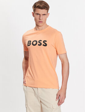 Pomarańczowy t-shirt Hugo Boss