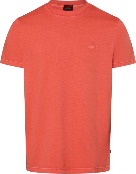 Pomarańczowy t-shirt Joop! w stylu vintage z bawełny z krótkim rękawem