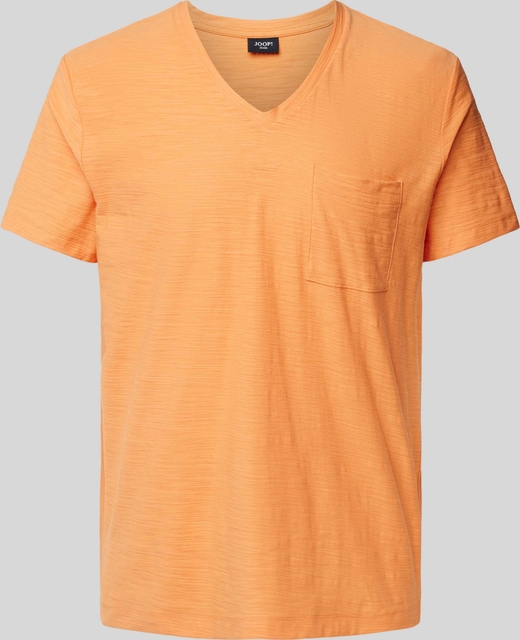 Pomarańczowy t-shirt Joop! z bawełny z krótkim rękawem