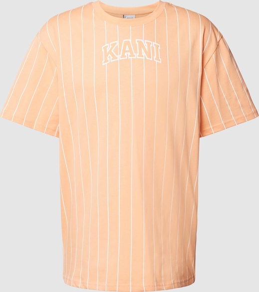 Pomarańczowy t-shirt Karl Kani z krótkim rękawem