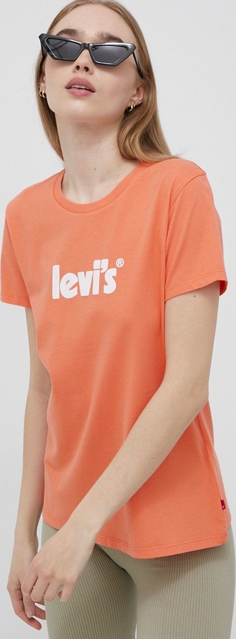 Pomarańczowy t-shirt Levis