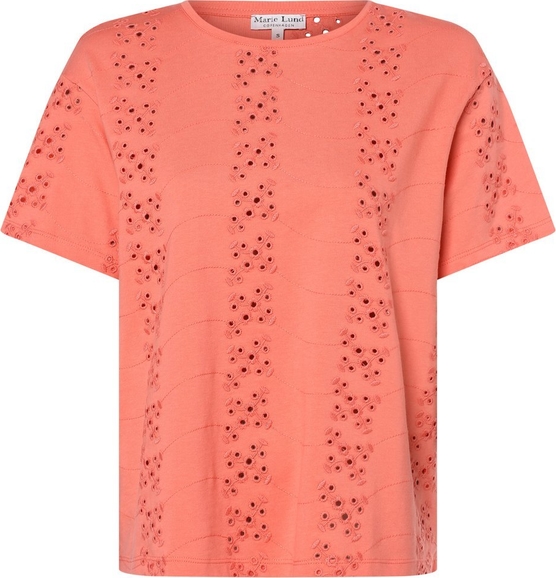 Pomarańczowy t-shirt Marie Lund z bawełny