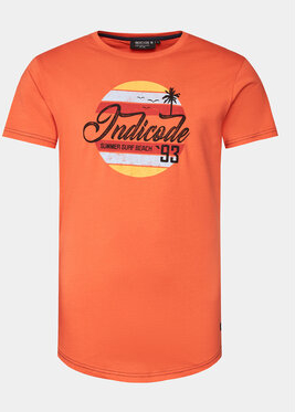 Pomarańczowy t-shirt MODIVO w młodzieżowym stylu z krótkim rękawem