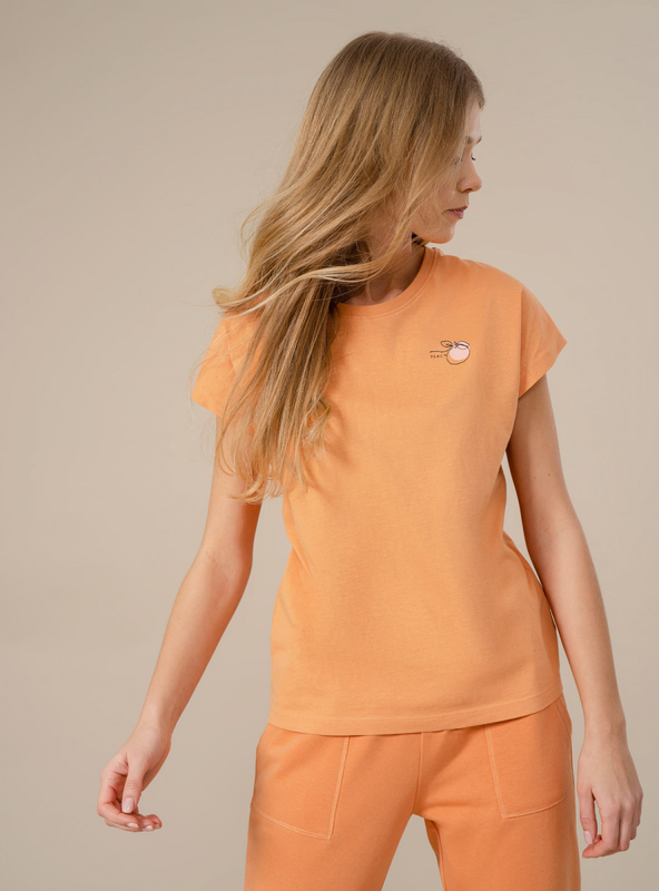 Pomarańczowy t-shirt Outhorn z krótkim rękawem z dżerseju