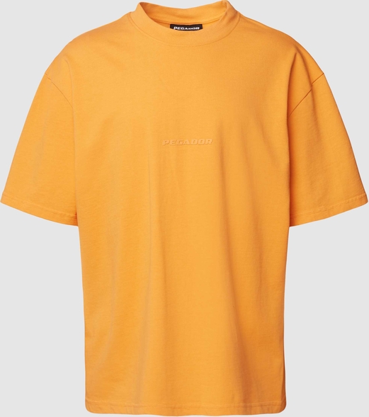 Pomarańczowy t-shirt Pegador z krótkim rękawem