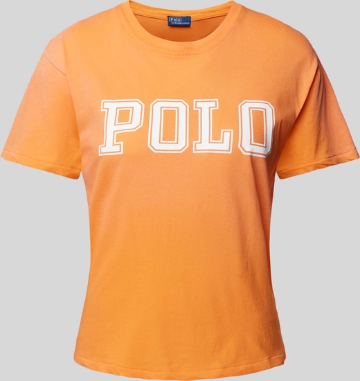 Pomarańczowy t-shirt POLO RALPH LAUREN z krótkim rękawem