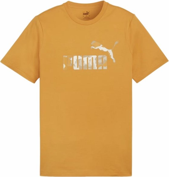 Pomarańczowy t-shirt Puma w młodzieżowym stylu z bawełny