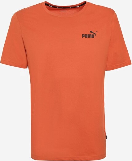 Pomarańczowy t-shirt Puma z krótkim rękawem w sportowym stylu