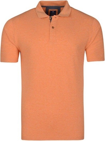 Pomarańczowy t-shirt Redmond w stylu casual z krótkim rękawem z bawełny