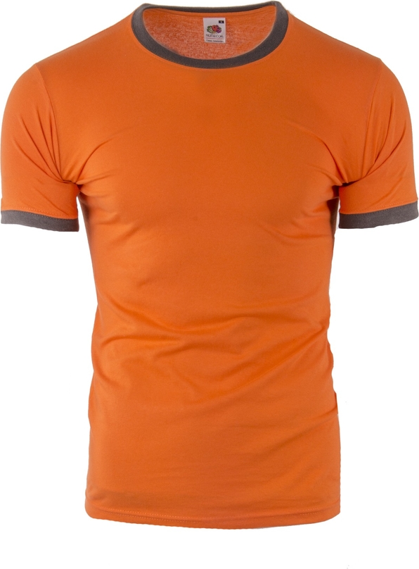 Pomarańczowy t-shirt Risardi w stylu casual