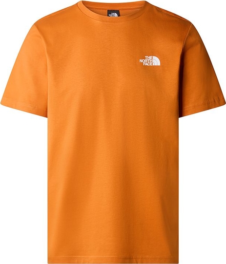 Pomarańczowy t-shirt The North Face w sportowym stylu z bawełny