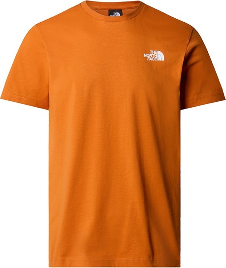 Pomarańczowy t-shirt The North Face z krótkim rękawem w stylu klasycznym