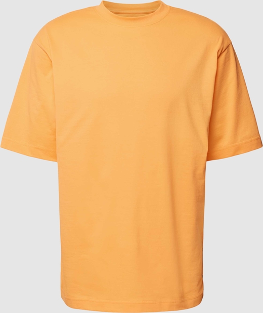 Pomarańczowy t-shirt Tom Tailor z krótkim rękawem z bawełny