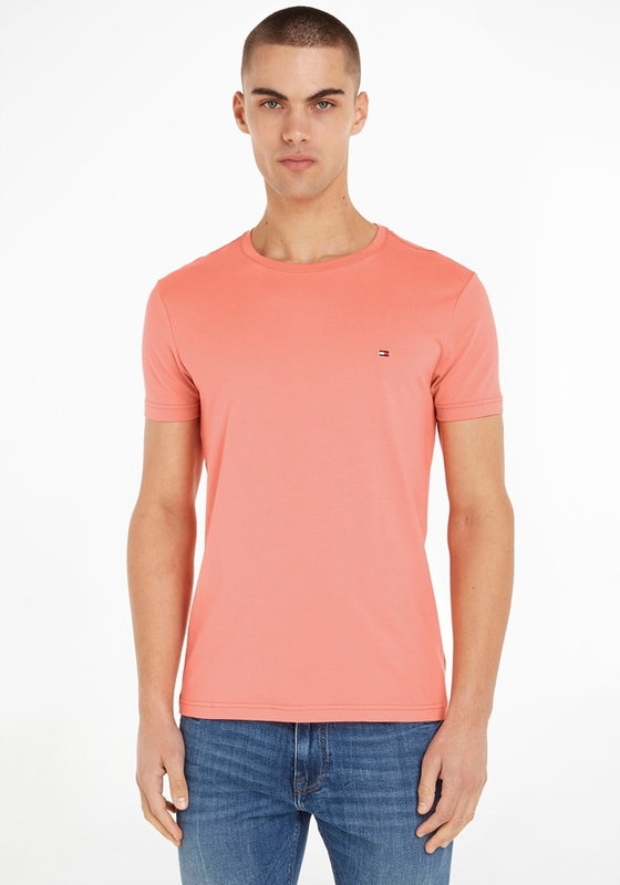 Pomarańczowy t-shirt Tommy Hilfiger w stylu casual z bawełny