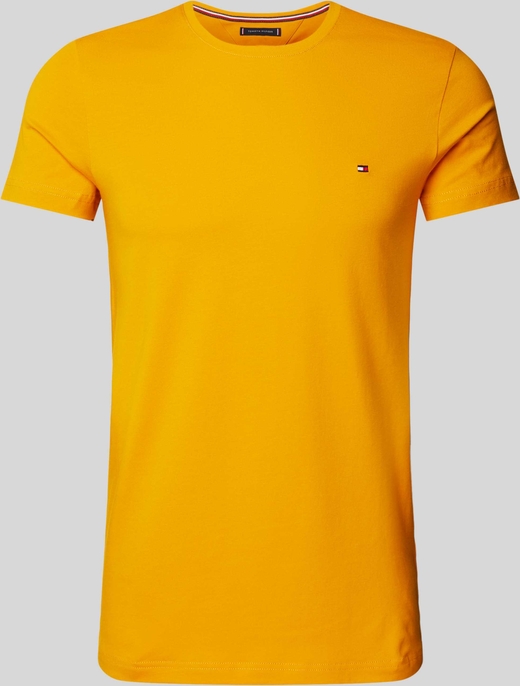 Pomarańczowy t-shirt Tommy Hilfiger z krótkim rękawem