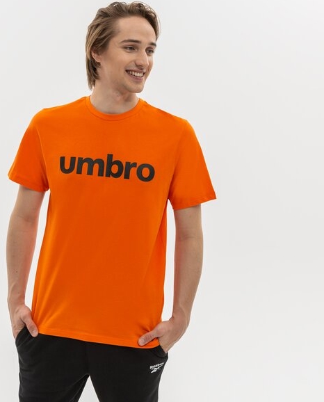 Pomarańczowy t-shirt Umbro w młodzieżowym stylu