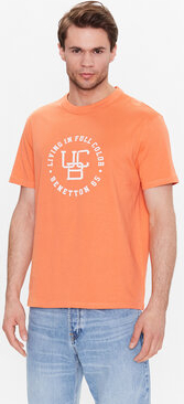 Pomarańczowy t-shirt United Colors Of Benetton w młodzieżowym stylu