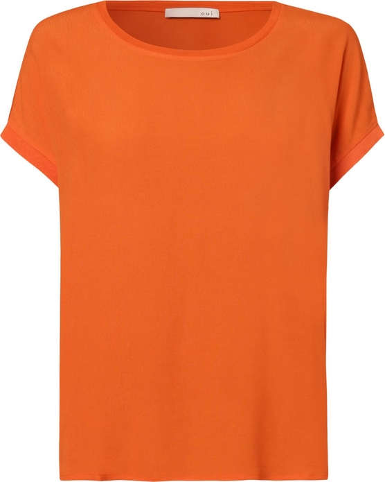 Pomarańczowy t-shirt Van Graaf z dżerseju