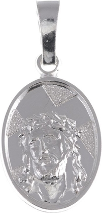 producent niezdefiniowany M77 Medalik srebrny - Jezus w koronie cierniowej