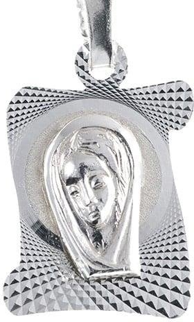 producent niezdefiniowany Medalik srebrny diamentowy - Matka Boska MD17