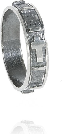producent niezdefiniowany Różaniec srebrny obrączka na palec oksydowana, rozmiary 9-35 Srebro pr. 925 RPM06