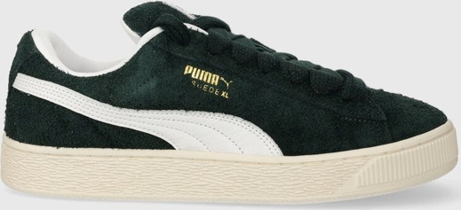 Puma sneakersy skórzane Suede XL Hairy kolor zielony