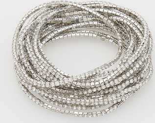Reserved - Bransoletki z kryształkami - srebrny