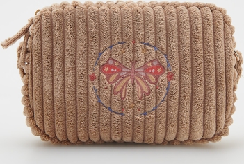 Reserved - Miękka torebka z haftem - Beżowy