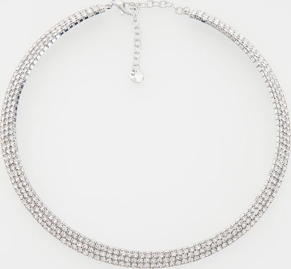 Reserved - Naszyjnik z kryształkami - srebrny