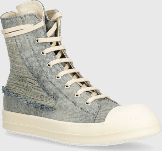 Rick Owens trampki Denim Shoes Sneaks męskie kolor niebieski DU01D1800.DKYSH.4611