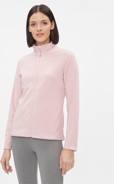 Różowa bluza 4F z polaru krótka w sportowym stylu