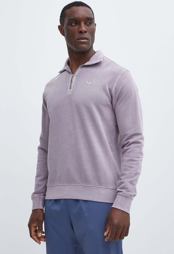 Różowa bluza Adidas Originals z bawełny