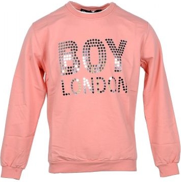 Różowa bluza BOY LONDON w młodzieżowym stylu z bawełny