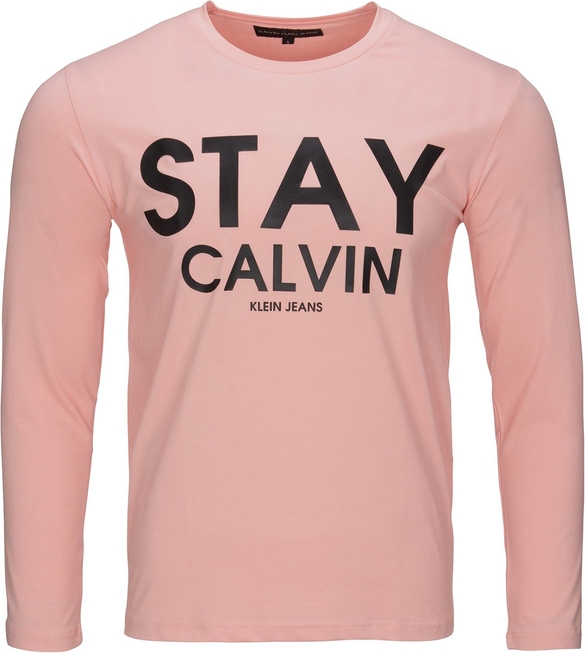 Różowa bluza Calvin Klein z bawełny w młodzieżowym stylu